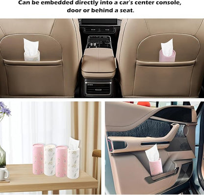 4PCS Car Tissue Holder,Extractable Portable Car Tissue Cylinder for Storing Each Box 50 Tissues,Fashionable Reusable Tissues for Cars Cup Holder Cars Accessories Interior - Image 6