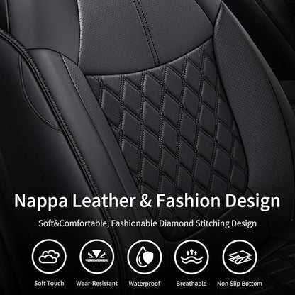 Huidasource Custom Fit RAV4 Car Seat Covers Full Set, Waterproof Front&Rear Seat Cushion Fit for 2019-2024 Toyota Rav4 XLE LE XLE Premium Limited(Not for Hybrid/Adventure/TRD Off-Road/Prime, Black) - Image 7