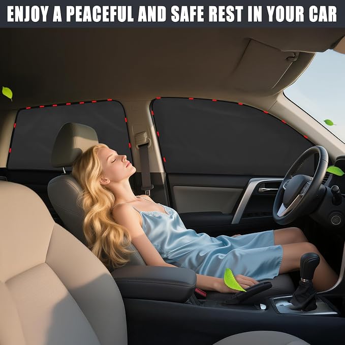 ZATOOTO Magnetic Honda Civic Sun Shade 2017-2024, Privacy & Cool, 4 Pack | Effective Sun Blocking. Magnetic Mount for Steel Frames. Great for Family Camping. Full Privacy Protection. - Image 8
