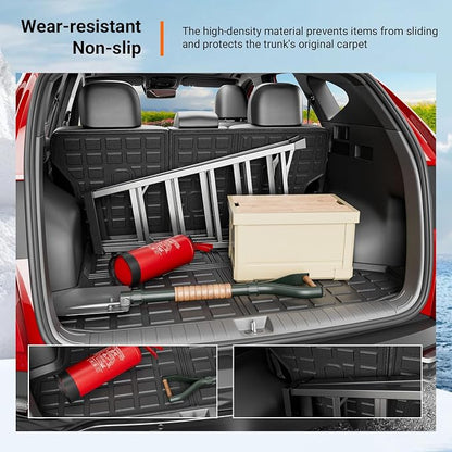 powoq Cargo Mat & Backrest Mats Compatible with 2022-2025 2026 Tucson | Cargo Liner TPE All Weather Protection Durable Replacement for 2022-2025 2026 Tucson Accessories (Trunk Mat+Backrest Mats) - Image 4