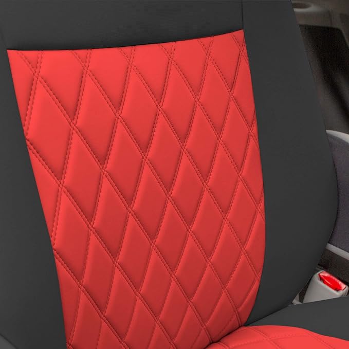 FH Group Custom Fit Car Seat Covers Specifically Made for 2011-2020 Toyota Sienna 7-8 Seater with Ultraflex Neoprene Water Resistant Automotive Seat Covers - Front Set Red - Image 5