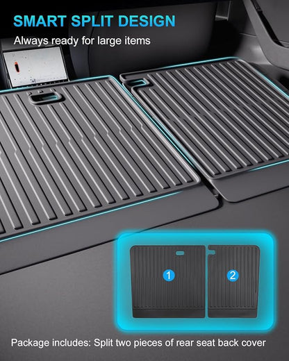 2nd Row Seatback Protector Compatible with Tesla Model 3 Highland 2024-2026 5 Seat Back Seat Cover Mat All Weather Cargo Liner Accessories | Custom Fit Trunk Protection (2PCS Backrest Protector) - Image 5
