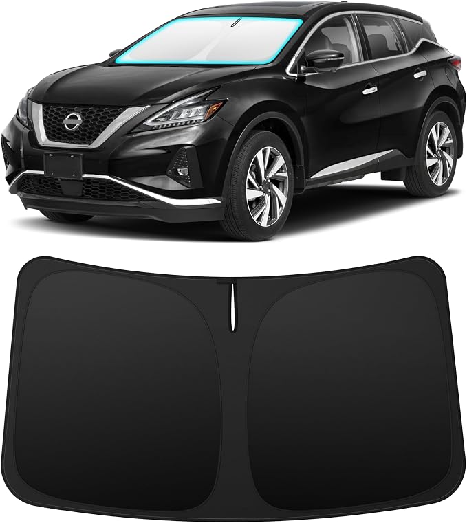 INSAUTO Custom Fit Windshield Sun Shade for Nissan Murano 2015-2024 | Foldable Front Window Sunshade Car Accessories, UV & Heat Reflector, Keeps Interior Cool, Includes Storage Bag by INSAUTO