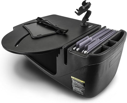 AutoExec AE-RMCD-PI-PM-BT Roadmaster Car Desk for Your Vehicle Workstation and Mobile Office, Black with 400 watt Power Inverter and Phone Mount | Vehicle Workstation, Mobile Office, 400 Watt Power Inverter, Phone Mount by AutoExec