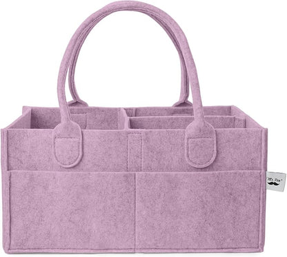 Mr. Pen- Baby Diaper Caddy Organizer, Orchid Mist | Nursery Storage Bin and Car Organizer for Diapers and Baby Wipes by MrPen