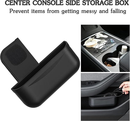 for Tesla Model Y 3 Sunglasses Holder Center Console Organizer Tray Storage Box Key Card Coin Holder Silicone Hook for Flocking Tesla Accessories - Image 4