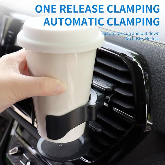 QIIYCCE Cup Holder for Car, Cup Holder Expander for Car Air Vents, Car Ashtray Holder, Suitable for Cars and Trucks with Horizontal Blade Vents (2PCS) - Image 5