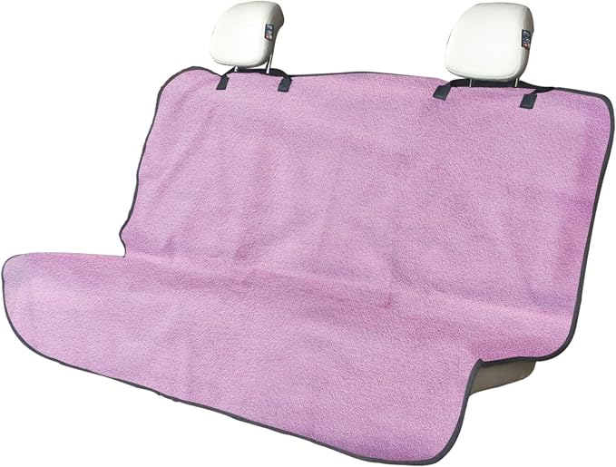 Sweat Towel Car Seat Cover Protector Front Seats for Gym Workout, Running, Swimming, Beach and Hiking, Waterproof Universal Seat Cover for Car, Trucks, Van & SUV (1, Pure Pink, Rear Seat) by Unknown