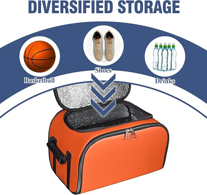 Foldable Car Insulated Storage Box, Portable Thermal Cooler Bag with Double Zipper & Sturdy Handle, Multi‑Purpose Car Seat Trunk Organizer for Drinks Snacks, Outdoor Picnic Camping Road Trips - Image 9