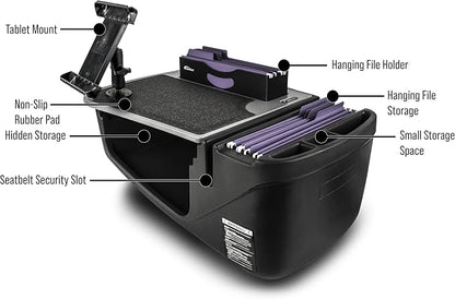 AutoExec AE-FMEF-TAB-GT Efficiency FileMaster Car Desk for Your Vehicle Workstation and Mobile Office, with Tablet Mount | Vehicle Workstation, Mobile Office, Tablet Mount - Image 3