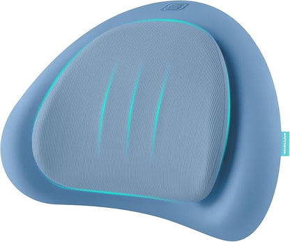 Skechers Lumbar Pillow Premium Memory Foam, Double-Layer-Office Chair Cushion for Tailbone Pain Relief,Butt Pillow for Office Chair,Car seat Cushion,Long Sitting Office Workers,and Car Drivers,Blue by Unknown