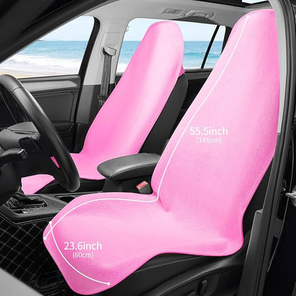 Waterproof Car Seat Cover Universal Fits Car Sweat Towel for Trucks SUV Van Cute Pink Car Seat Protector Sweat Proof Protector Cloth Seats Pack of 1 - Image 6