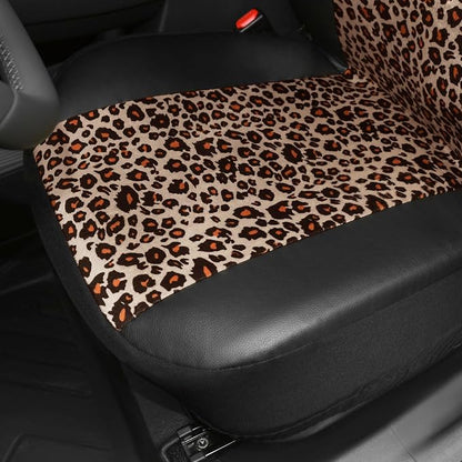 AUTOFAN Universal Fit Front Car Seat Covers (2-Pack) – Premium PU Leather with Leopard Print Design, Airbag Compatible, Easy Installation, Stylish Interior Upgrade for Cars & SUVs - Image 3