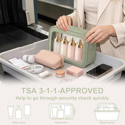 5PCS Clear Makeup Bags with Handles, TSA Approved Toiletry Bags, Diaper Bag Organizer Pouch, TPU Car Storage Organizer with Zippers, Waterproof Travel Organizer Bag for Women - Image 8