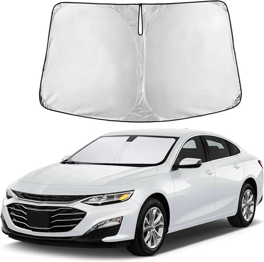 Autovir Windshield Sun Shade Fit for 2016-2023 2024 2025 Chevrolet Malibu | Sunshade, Front Car Window Shades Sun Visor, Blocks UV Rays & Heat, Car Accessories by Autovir