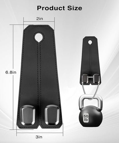 Car Hooks for Headrest, 2Pcs Seat Back Storage Hook Luxurious Leather 100% Metal Multifunctional Car Hanger & Holder for Heatrest, Seat, Bag, Purse (Black) - Image 6