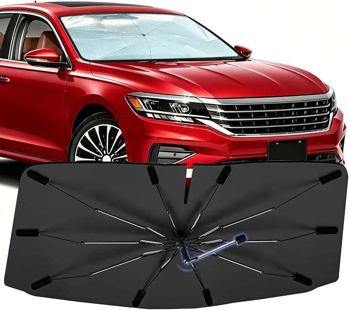Windshield Sun Shade Umbrella for Volkswagen Passat 2012–2026 Front Window | Double Layer Sunshade for Front Windshield for Passat,Aotmotive UV Protection Sun Blocker & Heat Shield by Bocvam