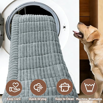 Dog Car Seat Waterproof Bed Cover Back Seat Light Grey 23.6”x51” | Nonslip Soft Comfortabl Pet Bed Mat Car Blanket for Travel Backseat Extender Seat Covers Dog Bed for Cars Trucks and SUVs - Image 6
