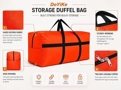 DoYiKe Extra Large Storage Duffle Bag, Duffel Bag for Travel Black 510L - Image 5