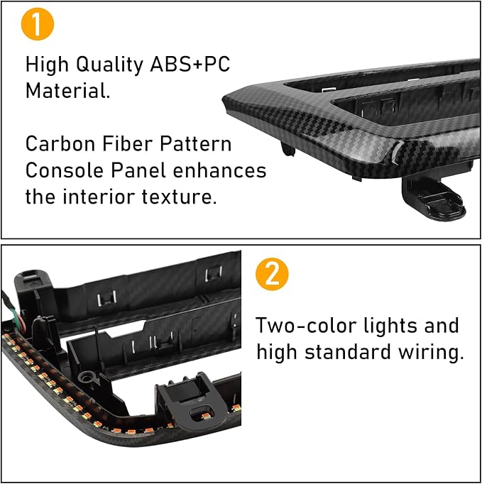 Jaronx for BMW LED Console Panel Ambient Light for 3' F30 F31 4' F32 F33 | Radio AC Control Panel Ambient Lights Console Panels Replacement with Dual Color LED Lighting - Image 5