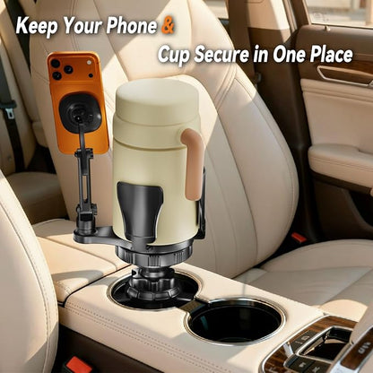 EXELIQ Cup Holder Phone Mount with MagSafe, 2-in-1 Expander | Fits Large Tumblers from Brands Like Stanley, Owala & Yeti, Magnetic Phone Mount Compatible with iPhone & Samsung - Image 2