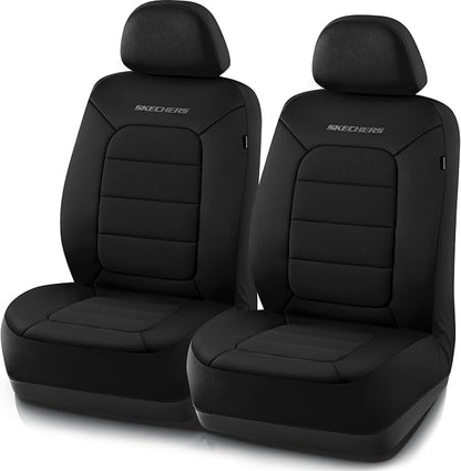 Skechers Memory Foam Car Seat Covers,Thick Cool Touch Fabric Seat Covers Front Seat Covers Airbag Compatible,Automotive Comfort Protection for Most Cars,Vans,Trucks,SUV,Black by Unknown