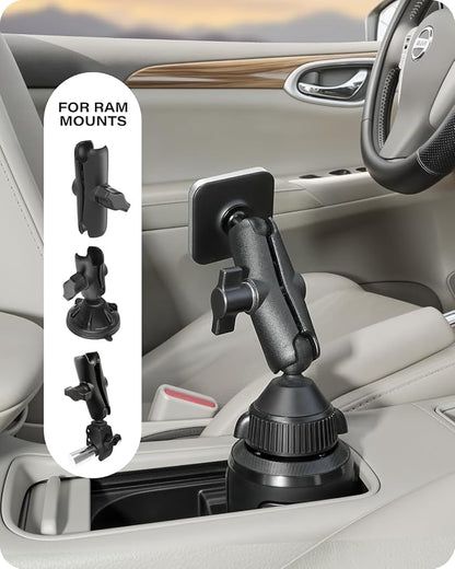Heavy Duty Magnetic Phone Holder Base with 1" Ball for MagSafe iPhone 17-12 Series, Compatible with RAM mounts and Other B Size Ball Double Socket Arm - Image 6