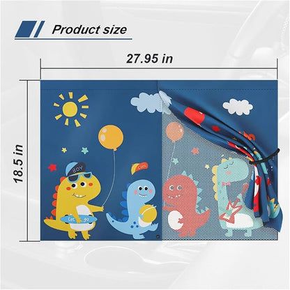 ZIMISI Car Window Shades, Magnetic Double Layer Window Screen for Baby Protection, UV Protection Privacy Blackout/Half Shade Car Window Covers, Auto Sun Shade Curtains Accessories (Blue) - Image 2