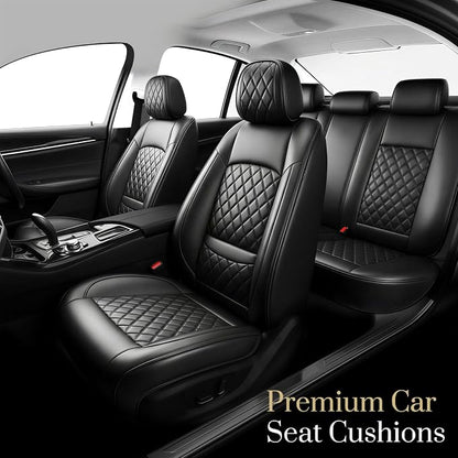 Fit for Prius Car Seat Covers Compatible with Toyota Prius 2001-2026 - Waterproof Breathable Leather Automotive Seat Cushions Protector,Airbag Compatible,Full Set 5 Seats(Black) - Image 3