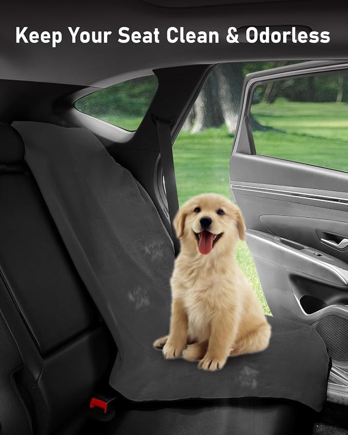 BELINOUS Waterproof Towel Car Seat Cover After Gym, Universal Front Seats Car Seat Towel Fit for Post Workout & Swim, Non-Slip Sweat Towel Seat Covers for Car, SUV & Truck (Gray, 1 Pack) - Image 6
