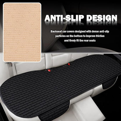 Car Back Seat Cover with Side Pockets,Breathable & All-Season Bench Seat Cover for Back Seats Protection,Anti-Slip Backs Seats Protector Car Interior Accessories for Cars,SUVs - Image 6