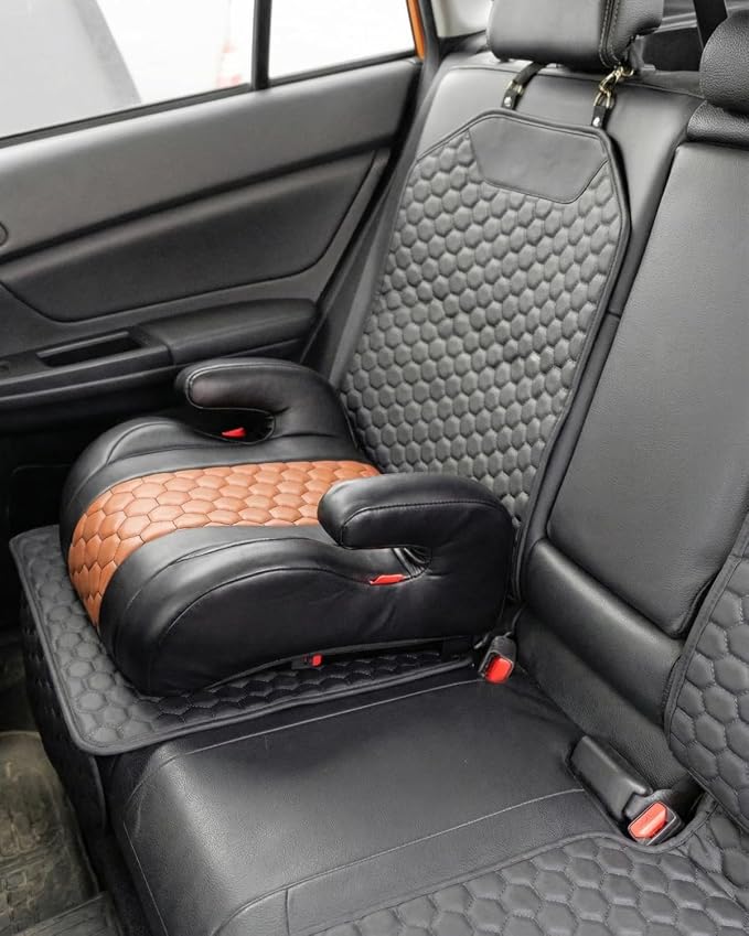 Set Seat Back Organizer & Car Seat Protector Hexy Waterproof & Non-Slip Protector for Child Car Cushion for Leather and Fabric Seats (Black 2pcs) - Image 8