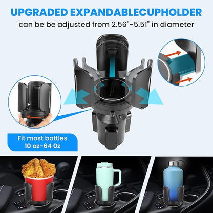 Octomo Car Cup Holder Expander, Hold 2.9" to 5.5" Large Bottles - Image 3