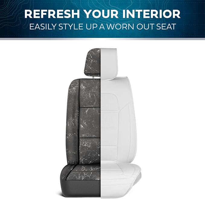 MotorBox Cabin King Alpine Leather Seat Covers for Trucks & Cars | White Car Seat Covers, Waterproof Leather Seat Covers, Car Accessories, Seat Protector, Universal Fit - Image 4