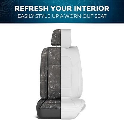 MotorBox Cabin King Alpine Leather Seat Covers for Trucks & Cars | White Car Seat Covers, Waterproof Leather Seat Covers, Car Accessories, Seat Protector, Universal Fit - Image 4