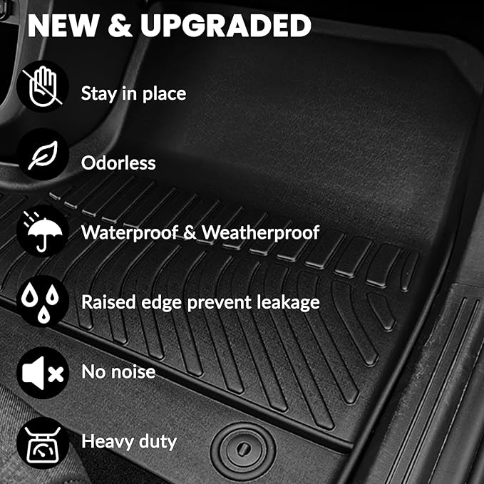 AUXKO All Weather Floor Mats Upper Cargo Mat for Kia Soul 2026-2020 | Only for Without Subwoofer,High Wall,All-Weather,All Season,Odorless,Rain&Salt Resistant,Accessories,Pet Friendly - Image 6
