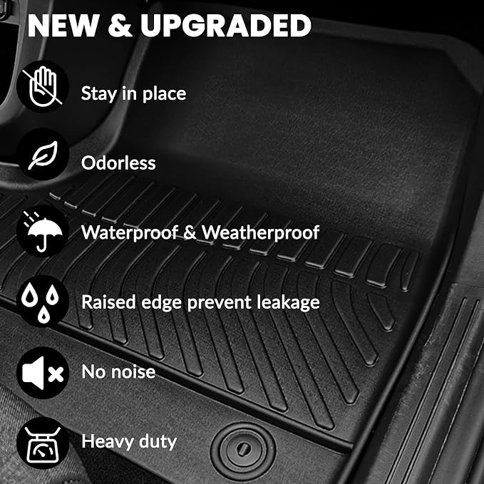 AUXKO All Weather Cargo Mat for Kia Sportage 2023 2024 2025 | High Wall,All-Weather,All Season,Odorless,Anti Slip,Rain&Salt Resistant,TPE Material,Black,Accessories,Pet Friendly - Image 5