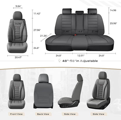 Coverado Car Seat Covers, Front Covers for Cars, Car Seat Cover Front Seats, Automotive Seat Cover, Waterproof, Leather Car Seat Cushion, Universal Interior Covers Seat Protectors for Most Cars - Image 6