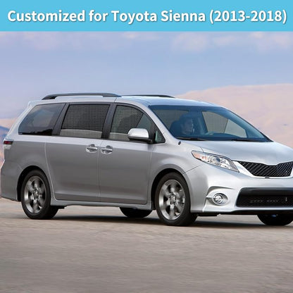 Sienna(2013-2018) Mesh Car Window Shades - Side Curtains for Baby | Breathable Mesh Car Privacy Window Covers, UV Protection and Heat Insulation for Road Trips, Napping, Camping - Image 2