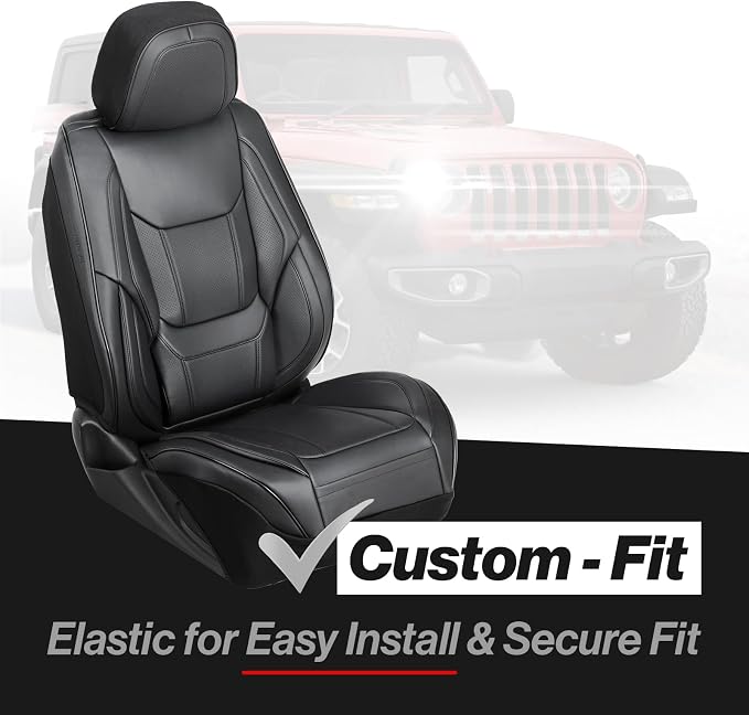 Coverland Custom SUV Car Seat Covers for 2010-2014 Subaru Outback | Premium Waterproof Faux Leather Non-Slip Memory Foam Airbag Compatible Custom Fit Interior Protector [Full Set-Black] - Image 2