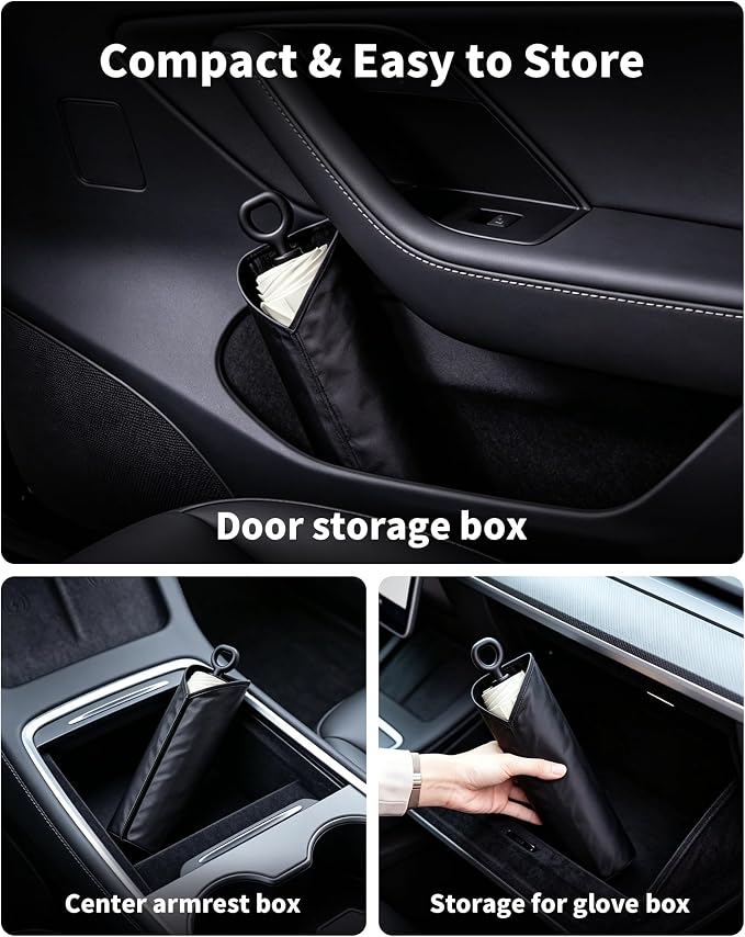 Windshield Sun Shade Umbrella for Tesla Model Y | car accessories,56 x 36 in windshield sun shade,car window shades,car sun shade windshield - Image 11