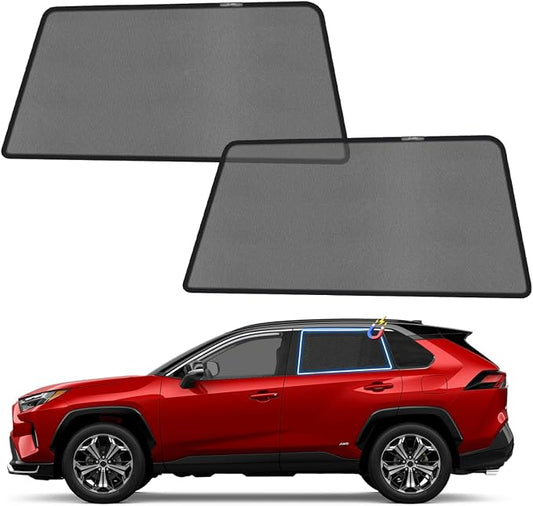 KUST Car Window Shades for 2019-2024 Toyota RAV4 Accessories, Breathable Mesh Magnetic Window Covers, Rear Back Side Window Sun Shades UV Block Privacy Protection for Baby Camping Napping 2PCS by KUST