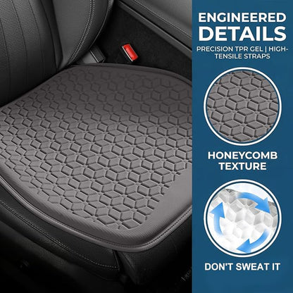Gel Car Seat Cushion, Breathable Non-Slip Automotive Chair Mat Cover Protector for Driving, Comfortable Vehicle Interior Front Seat Chair Cushion Accessories, Universal Fit (Coffee) - Image 3