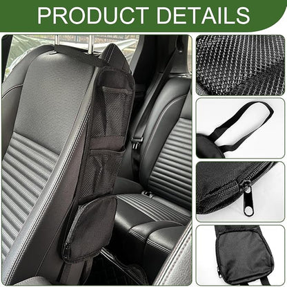 Car Seat Side Storage Pocket, Car Seat Organizer Hanging Bag (1, black-2) - Image 3