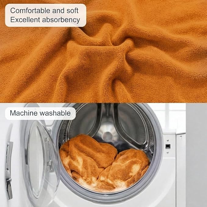 Car Seat Towel Cover, Universal Front Seat Protector for Cars, SUVs and Trucks, Sweat Towel Car Seat Cover for Gym, Yoga, Swimming, Pets and Family Travel, Golden Sunset, 2 Pack - Image 8