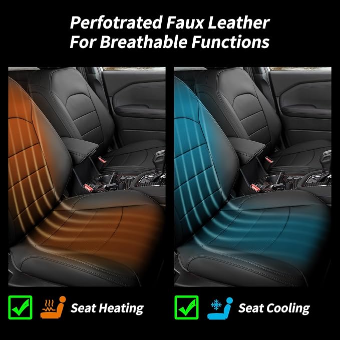 Custom Seat Covers for 2026 Subaru Forester,Rear w/Armrest,Faux Leather | Full Set Suv Seat Cushion,Easy Installation,Factory Look,Waterproof Car Seat Protector (Black) - Image 6