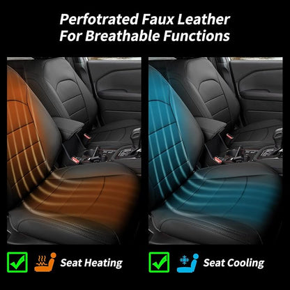 Custom Seat Covers for 2026 Subaru Forester,Rear w/Armrest,Faux Leather | Full Set Suv Seat Cushion,Easy Installation,Factory Look,Waterproof Car Seat Protector (Black) - Image 6