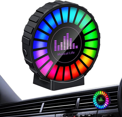 RGB Sound Control Fragrance Light LED Music Rhythm Ambient Lights Clip-on Air Vent Freshener Pickup Lamp Universal Interior Accessories for Car Home Party by GCZCC