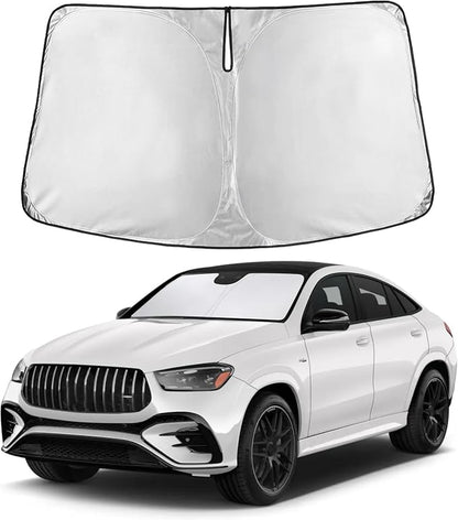 Autovir Windshield Sun Shade Fit for 2012-2023 2024 2025 Mercedes Benz GLE | Sunshade, Front Car Window Shades Sun Visor, Blocks UV Rays & Heat, Car Accessories by Autovir