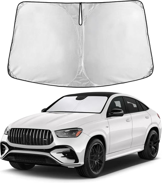 Autovir Windshield Sun Shade Fit for 2012-2023 2024 2025 Mercedes Benz GLE | Sunshade, Front Car Window Shades Sun Visor, Blocks UV Rays & Heat, Car Accessories by Autovir